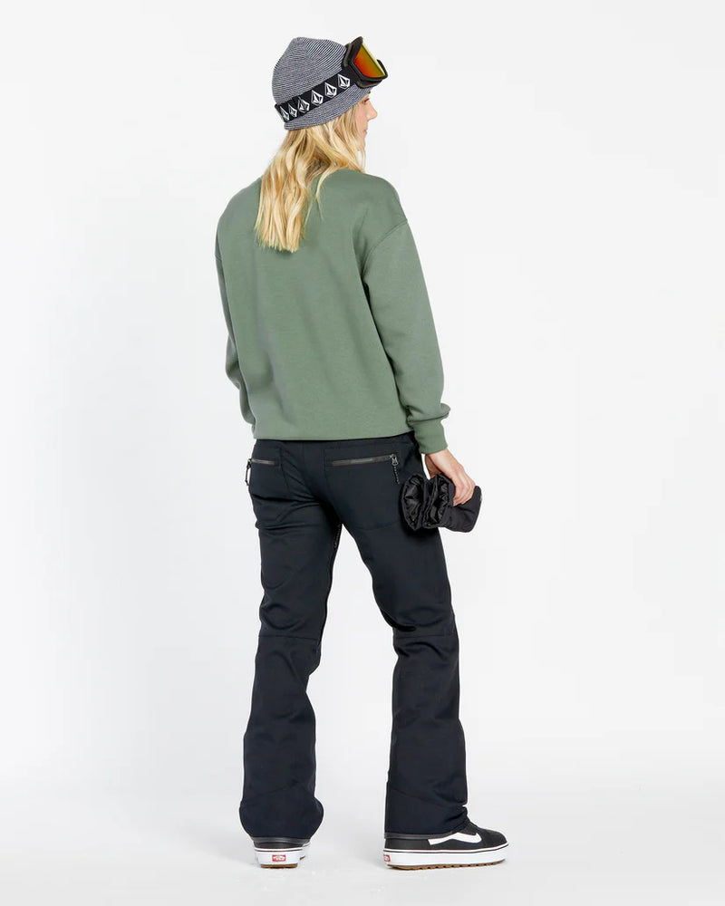 Load image into Gallery viewer, Volcom Women&#39;s Essential Crew Sweatshirt Lichen Green H4652501_LCG
