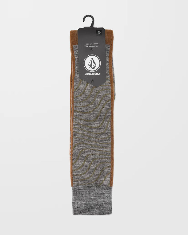 Load image into Gallery viewer, Volcom Men&#39;s Heavy Over The Calf Socks Heather Grey J6352500_HGR
