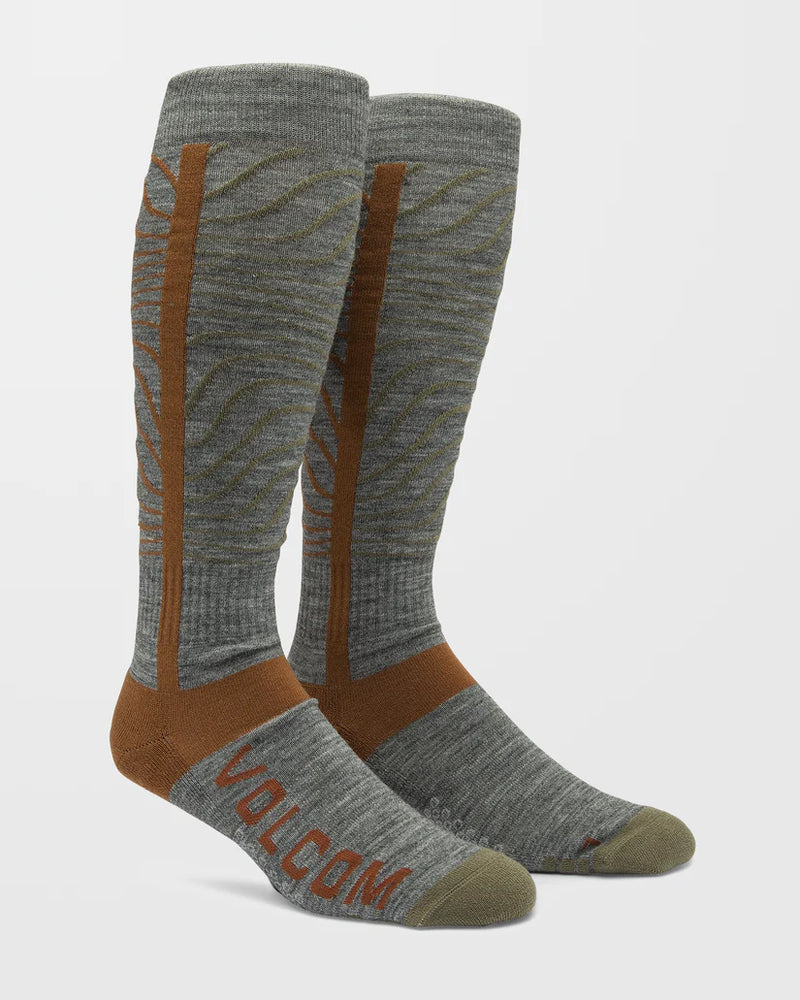 Load image into Gallery viewer, Volcom Men&#39;s Heavy Over The Calf Socks Heather Grey J6352500_HGR
