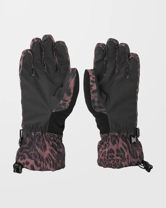 Volcom Women's V.Snow Over Gloves Leopard K6852506_LEO