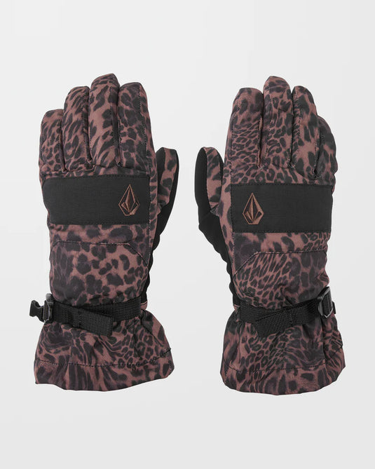 Volcom Women's V.Snow Over Gloves Leopard K6852506_LEO