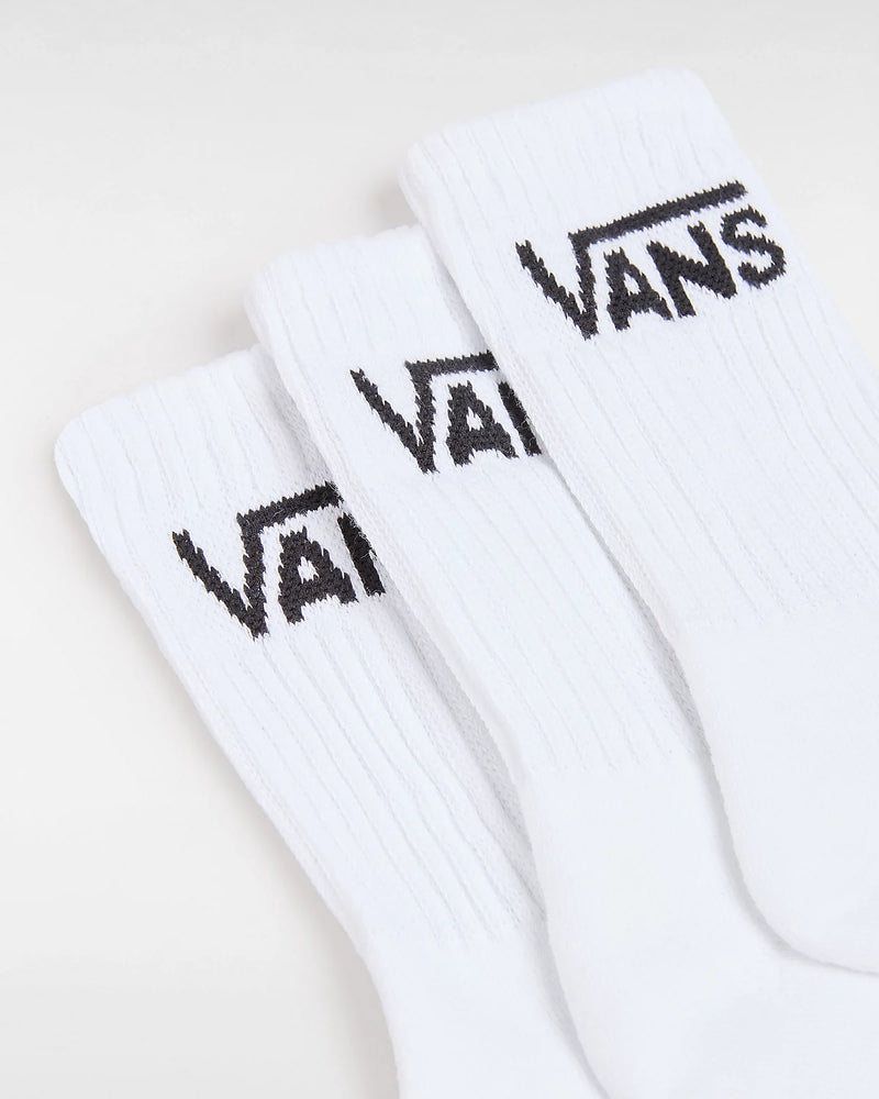 Load image into Gallery viewer, Vans Women&#39;s Classic Crew Socks (3 pairs) White VN0A49ZFWHT
