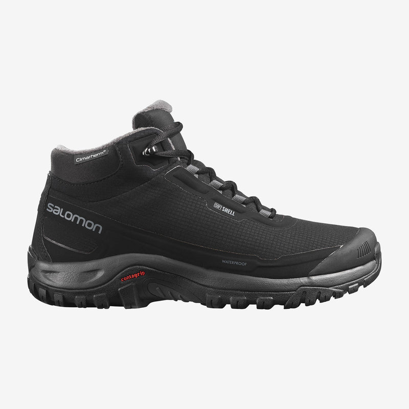 Load image into Gallery viewer, Salomon Men&#39;s Shelter Climasalomon Waterproof Hiking Shoes Black/Ebony/Black L41110400
