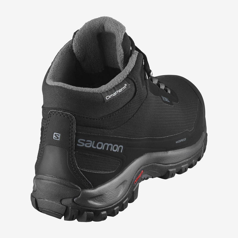 Load image into Gallery viewer, Salomon Men&#39;s Shelter Climasalomon Waterproof Hiking Shoes Black/Ebony/Black L41110400
