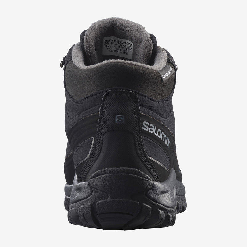 Load image into Gallery viewer, Salomon Men&#39;s Shelter Climasalomon Waterproof Hiking Shoes Black/Ebony/Black L41110400
