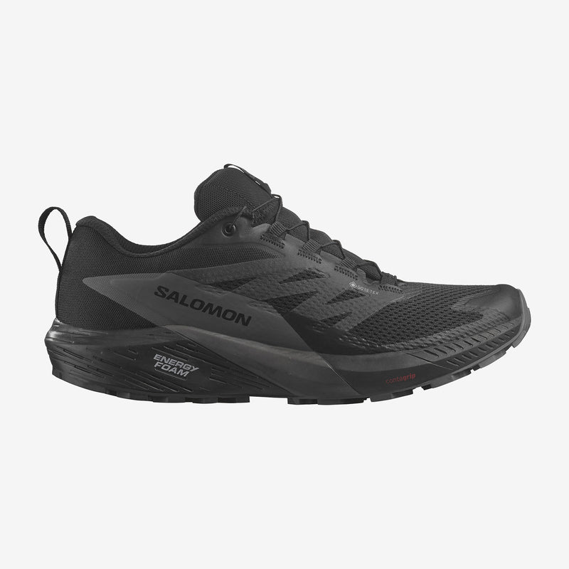 Load image into Gallery viewer, Salomon Men&#39;s Sense Ride 5 Gore-Tex Trail Shoes Black/Magnet/Black L47147200
