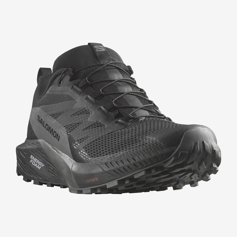 Load image into Gallery viewer, Salomon Men&#39;s Sense Ride 5 Gore-Tex Trail Shoes Black/Magnet/Black L47147200
