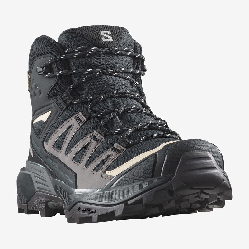 Load image into Gallery viewer, Salomon Women&#39;s X Ultra 360 Mid Gore-Tex Hiking Shoes Black/Plum Kitten/Shale L47448600
