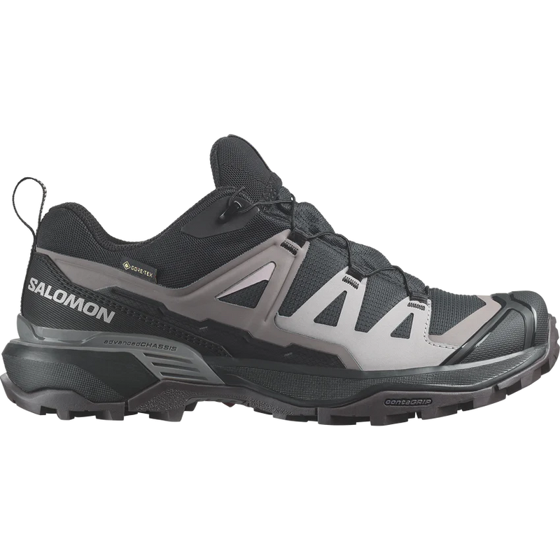 Load image into Gallery viewer, Salomon Women&#39;s X Ultra 360 Gore-Tex Hiking Shoes Black/Plum Kitten/Shale L47449200
