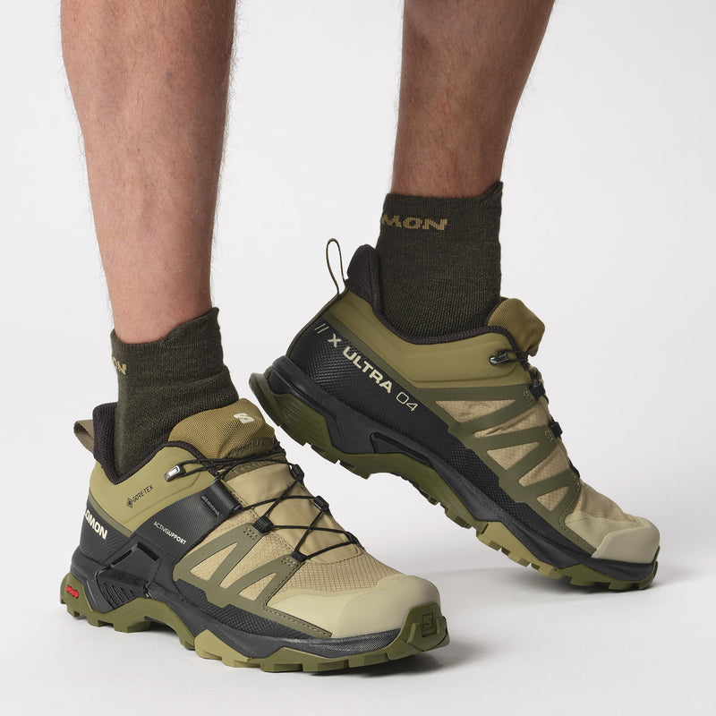 Load image into Gallery viewer, Salomon Men&#39;s X Ultra 4 Gore-Tex Hiking Shoes Slate Green/Olive Night/Black L47452900
