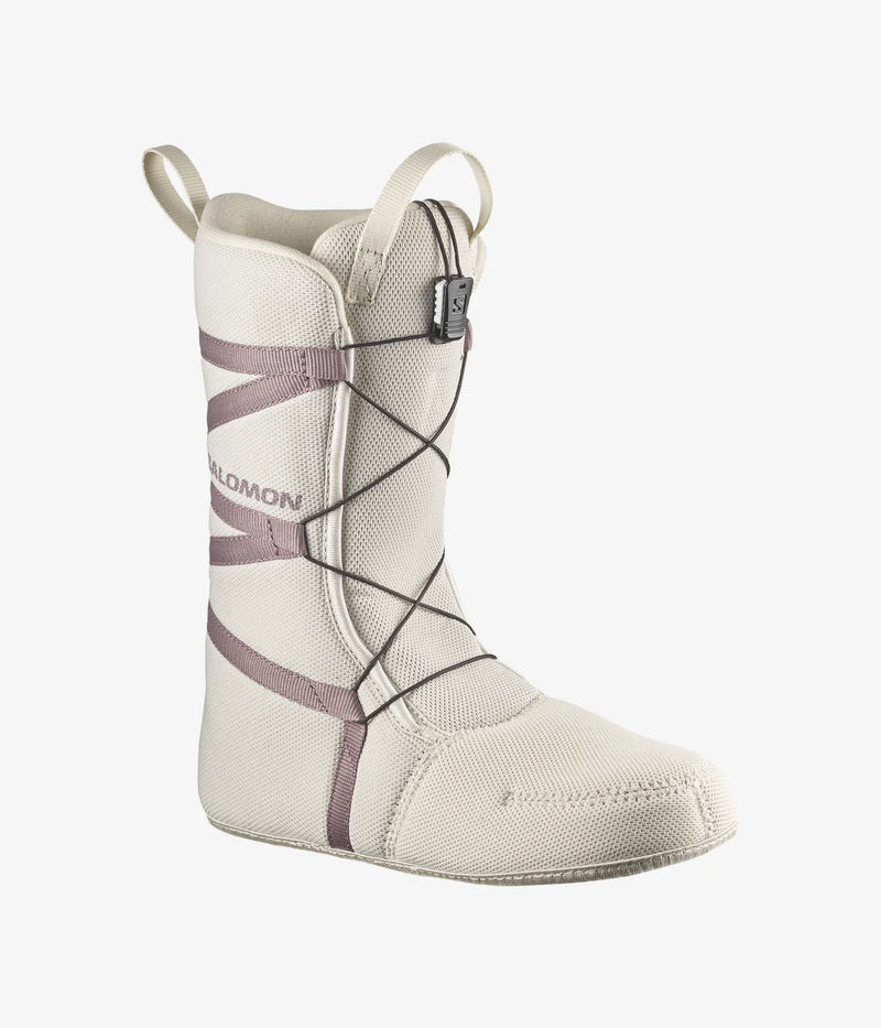 Load image into Gallery viewer, Salomon Women&#39;s Pearl BOA Snowboard Boots Almond Milk/Vanilla Ice/Grape Shake L47542900
