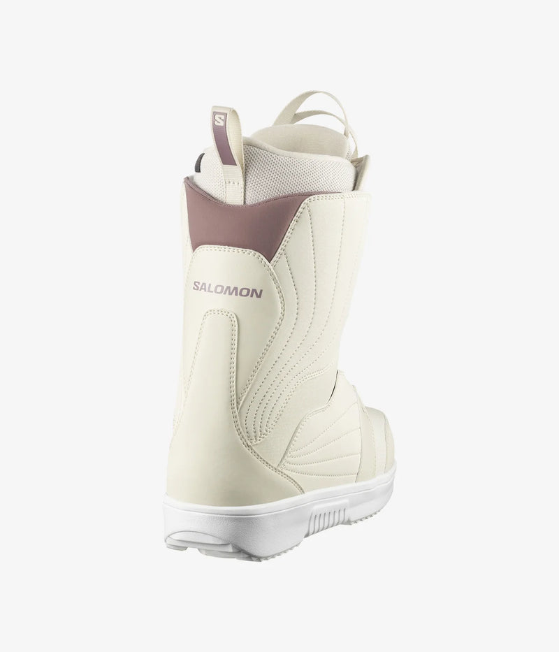 Load image into Gallery viewer, Salomon Women&#39;s Pearl BOA Snowboard Boots Almond Milk/Vanilla Ice/Grape Shake L47542900
