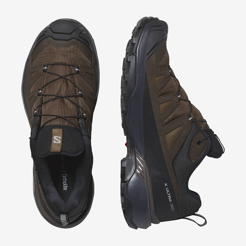 Load image into Gallery viewer, Salomon Men&#39;s X Ultra 360 Leather Gore-Tex Hiking Shoes Dark Earth/Delicioso/Sharkskin L47571200
