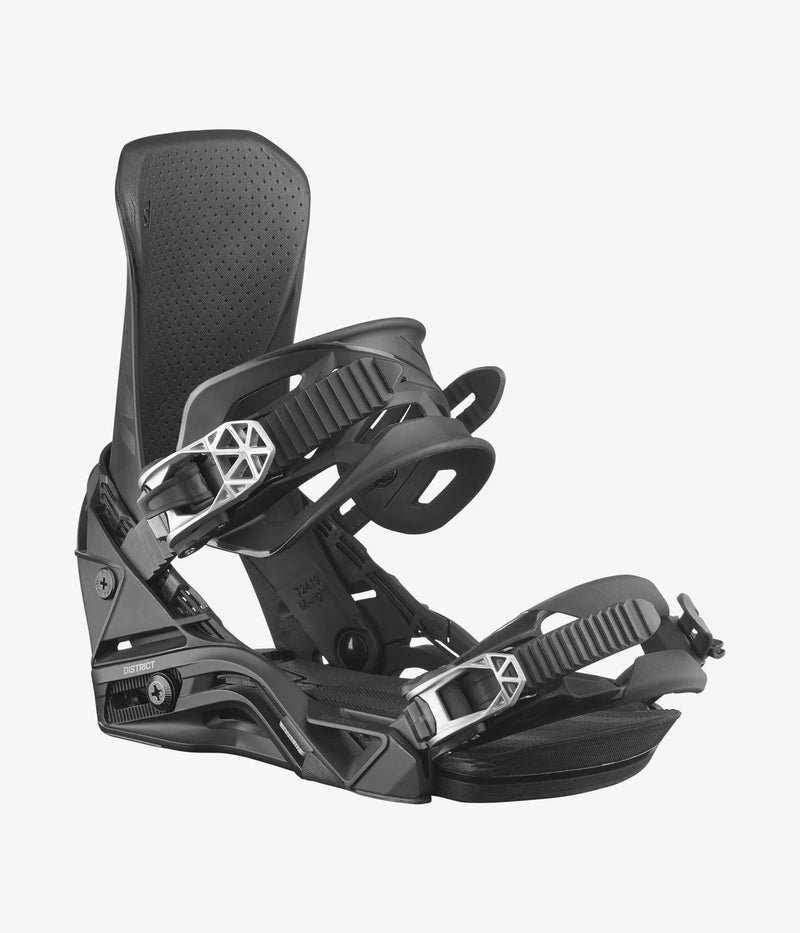 Load image into Gallery viewer, Salomon Men&#39;s District Snowboard Bindings Black L47647000
