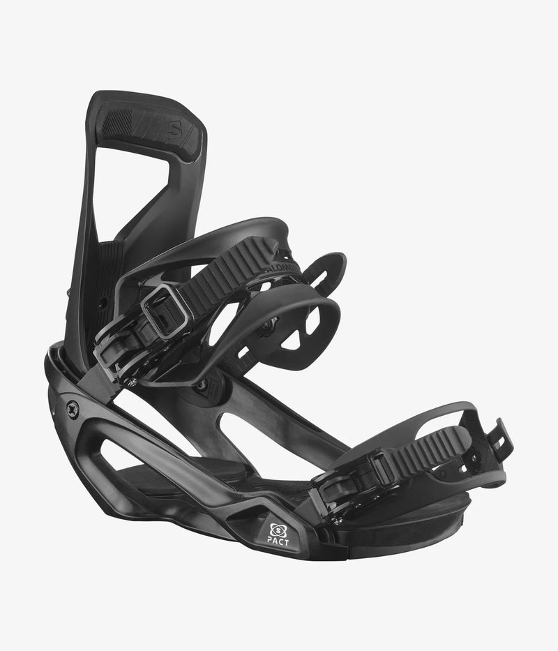 Load image into Gallery viewer, Salomon Men&#39;s Pact Snowboard Bindings Black L47671400
