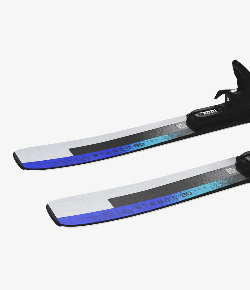 Load image into Gallery viewer, Salomon Men&#39;s 169 Stance Ski Silver Met./Turquoise/Race Blue L47606600169
