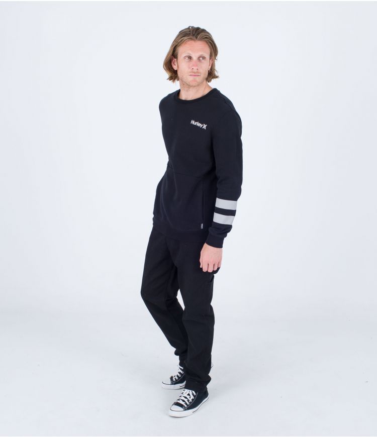 Load image into Gallery viewer, Hurley Men&#39;s Oceancare Crew Sweatshirt Black MFTEU00014-010
