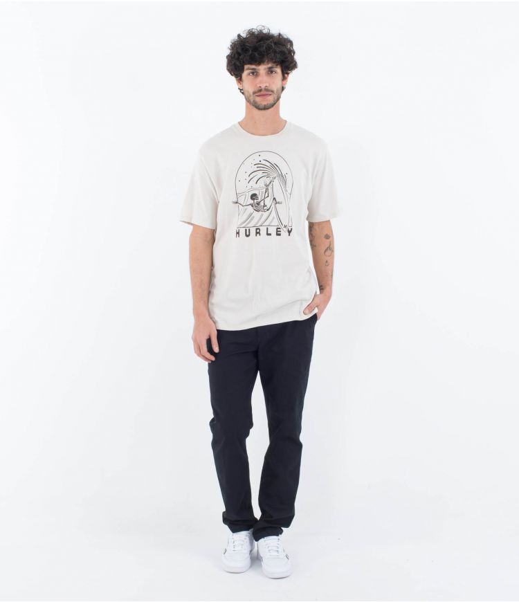 Load image into Gallery viewer, Hurley Men&#39;s Everyday Laid To Rest T-Shirt Bone MTS0039120-H073
