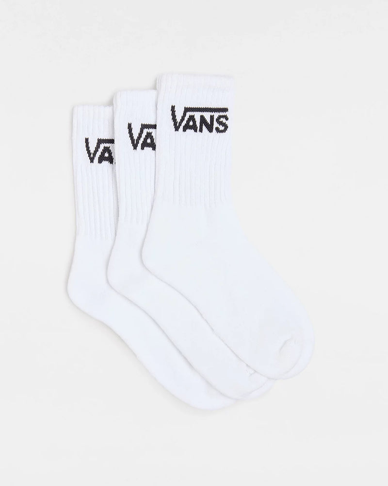 Load image into Gallery viewer, Vans Women&#39;s Classic Crew Socks (3 pairs) White VN0A49ZFWHT
