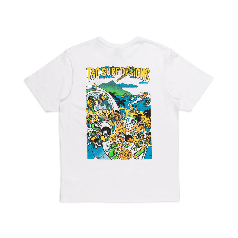 Load image into Gallery viewer, T&amp;C Surf Designs Men&#39;s Jon Scene T-Shirt White TM5TS-1811
