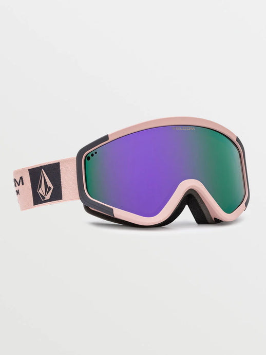 Volcom Unisex Attunga Goggles (+Bonus Lens) Adobe Rose Charcoal/Purple Chrome VG0824106_PUCH