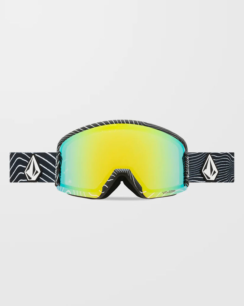 Load image into Gallery viewer, Volcom Unisex Garden 2 (+Bonus Lens) Goggles Gold Chrome/Op Art VG1024121_GOCH
