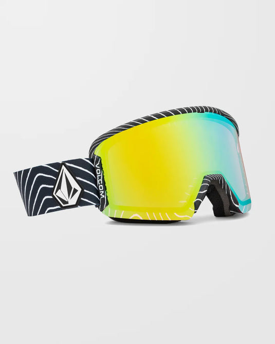 Volcom Unisex Garden 2 (+Bonus Lens) Goggles Gold Chrome/Op Art VG1024121_GOCH