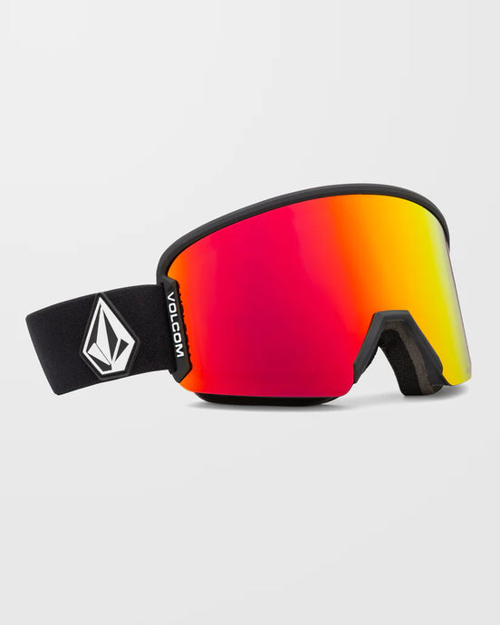 Volcom Unisex Garden 2 Goggles Matte Black/Red Chrome VG1024700_RDCH