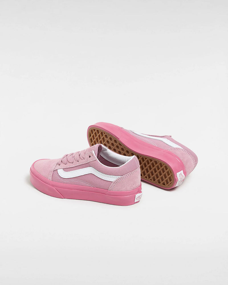 Load image into Gallery viewer, Vans Kid&#39;s Old Skool Shoes Glossy Sidewall Pink VN0005WVPNK
