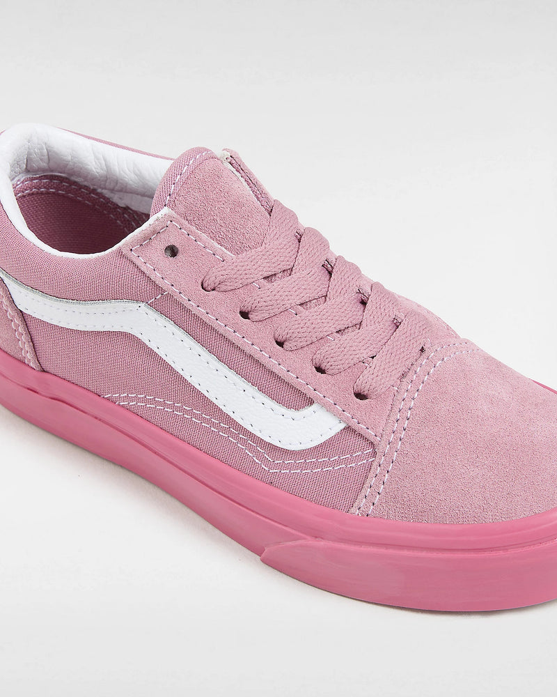 Load image into Gallery viewer, Vans Kid&#39;s Old Skool Shoes Glossy Sidewall Pink VN0005WVPNK
