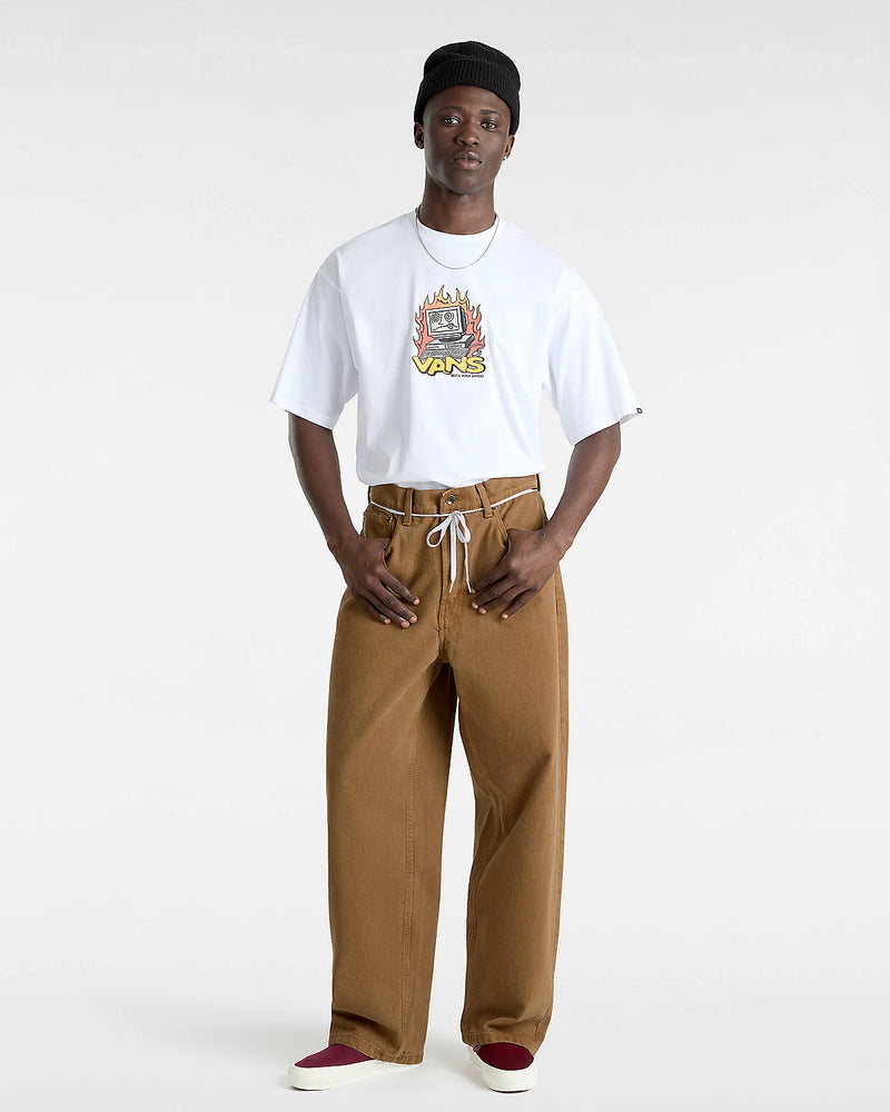 Load image into Gallery viewer, Vans Men&#39;s Check-5 Baggy Denim Pants Sepia VN0008NA0E0
