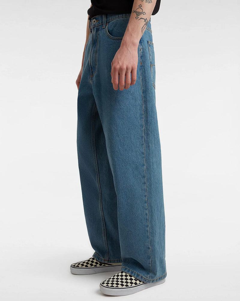 Load image into Gallery viewer, Vans Men&#39;s Check-5 Baggy Denim Pants Blue VN0008NACDX
