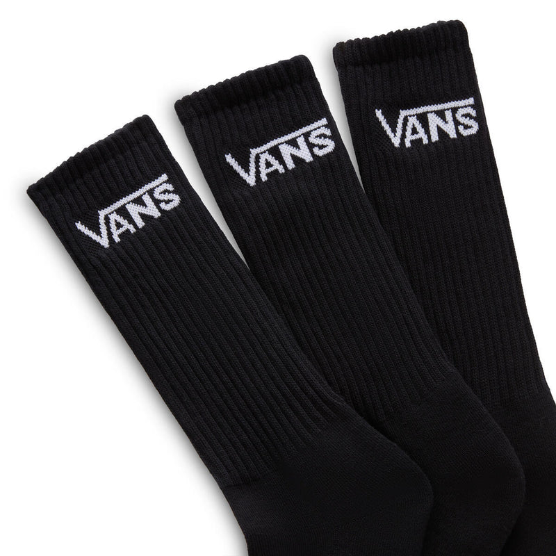 Load image into Gallery viewer, Vans Unisex Classic Crew Socks (3 pairs) Black VN000F0XBLK
