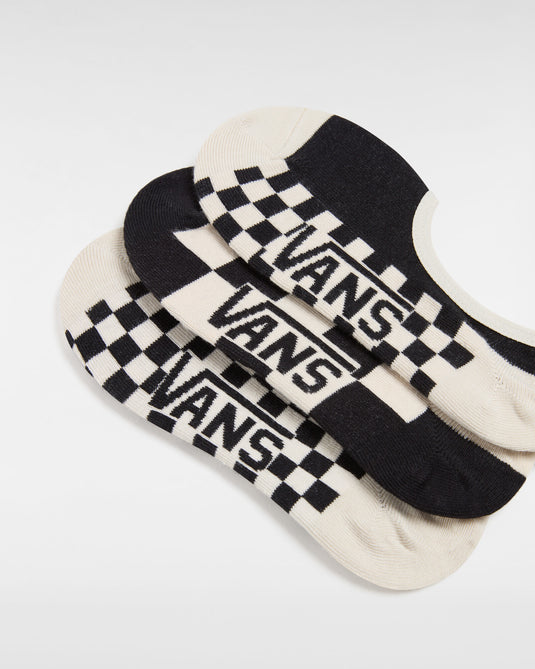 Vans Unisex Checker Canoodle Socks (3 Pair) Black VN000HTPBLK