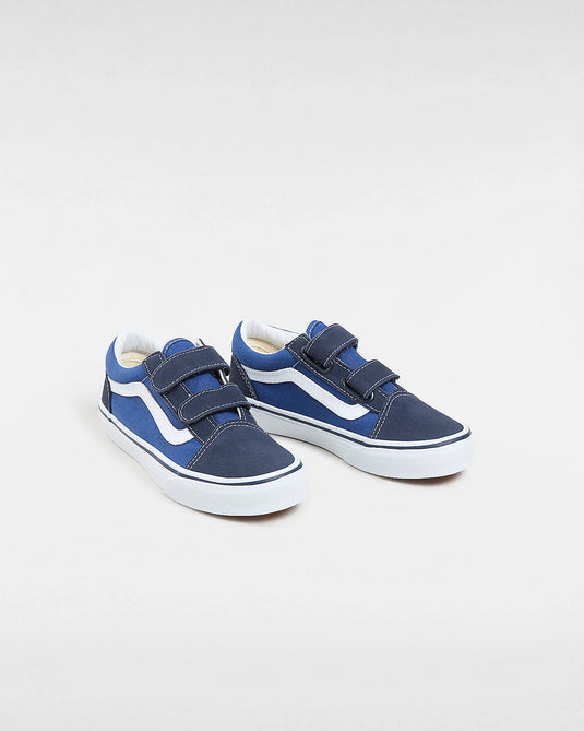 Vans Kids' Old Skool V Shoes Navy-True White VN000VHENWD