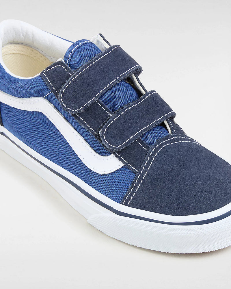 Load image into Gallery viewer, Vans Kids&#39; Old Skool V Shoes Navy-True White VN000VHENWD
