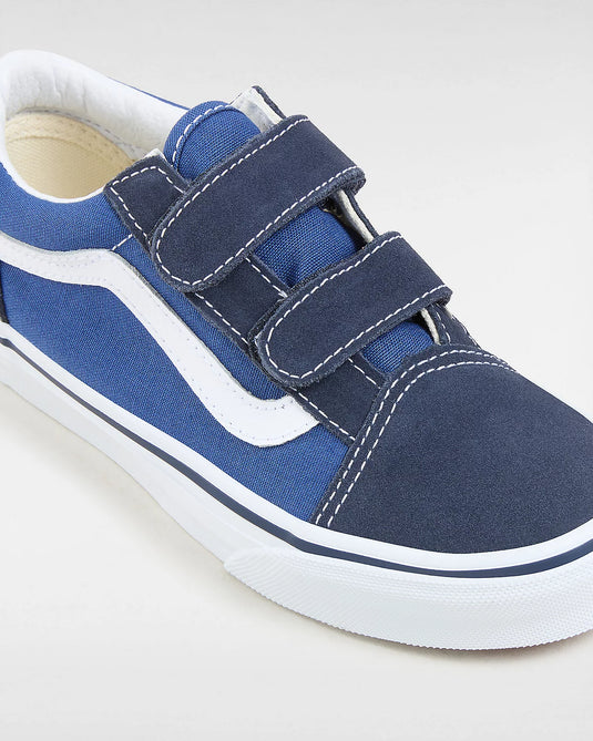 Vans Kids' Old Skool V Shoes Navy-True White VN000VHENWD