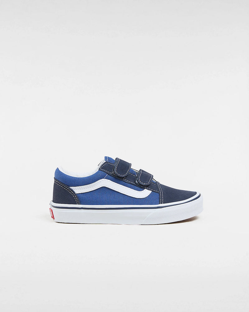 Load image into Gallery viewer, Vans Kids&#39; Old Skool V Shoes Navy-True White VN000VHENWD
