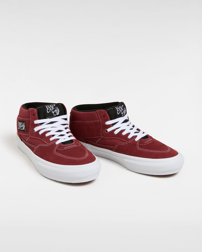 Load image into Gallery viewer, Vans Men&#39;s Skate Half Cab Shoe Burgundy/White VN0A2Z34Z28
