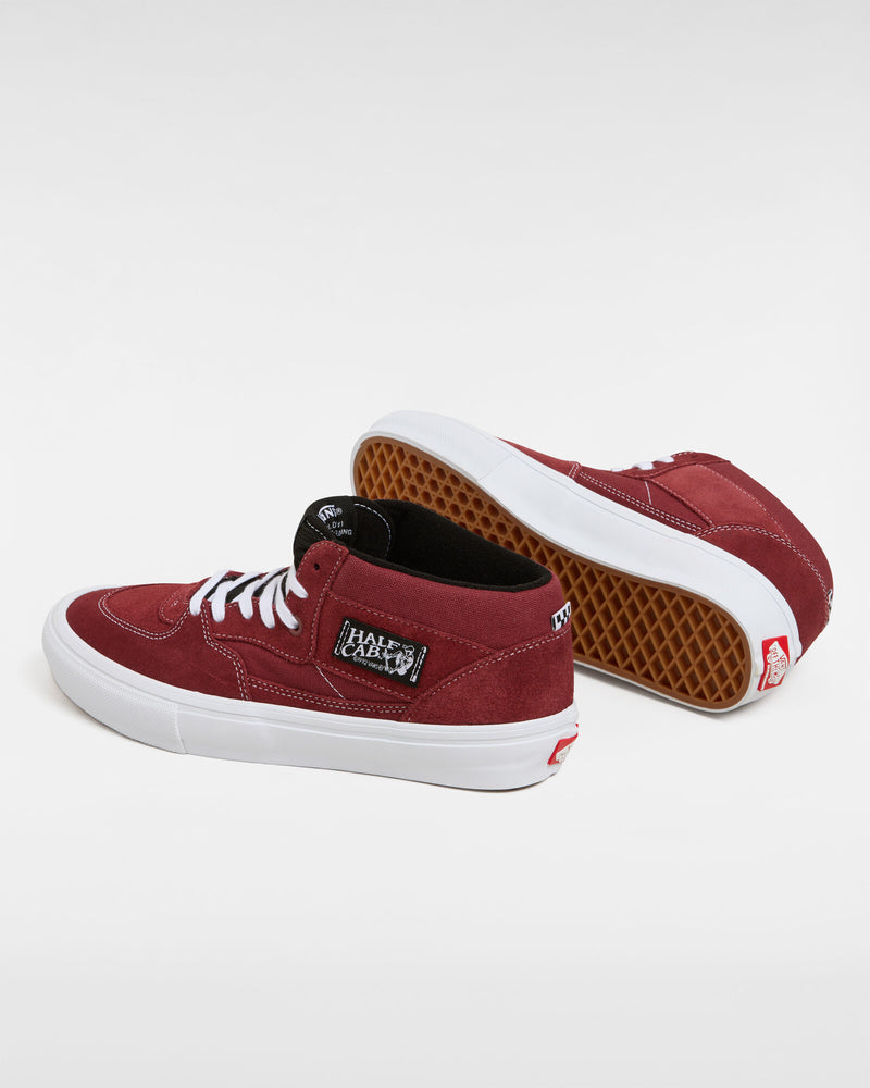 Load image into Gallery viewer, Vans Men&#39;s Skate Half Cab Shoe Burgundy/White VN0A2Z34Z28
