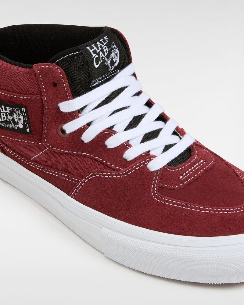 Load image into Gallery viewer, Vans Men&#39;s Skate Half Cab Shoe Burgundy/White VN0A2Z34Z28
