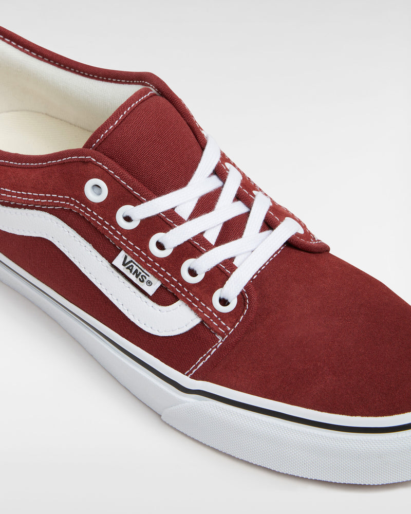 Load image into Gallery viewer, Vans Men&#39;s Chukka Low Sidestripe Shoes Burgundy/White VN0A2Z3QZ28
