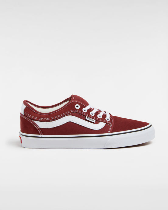 Vans Men's Chukka Low Sidestripe Shoes Burgundy/White VN0A2Z3QZ28