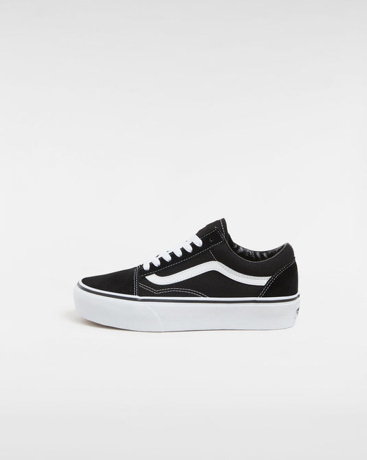 Vans Women's Platform Old Skool Shoes Black/White VN0A3B3UY28