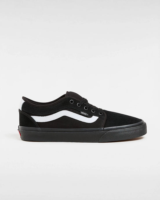 Vans Men's Chukka Low Sidestripe Shoes Black/Black/White VN0A5KQZB8C