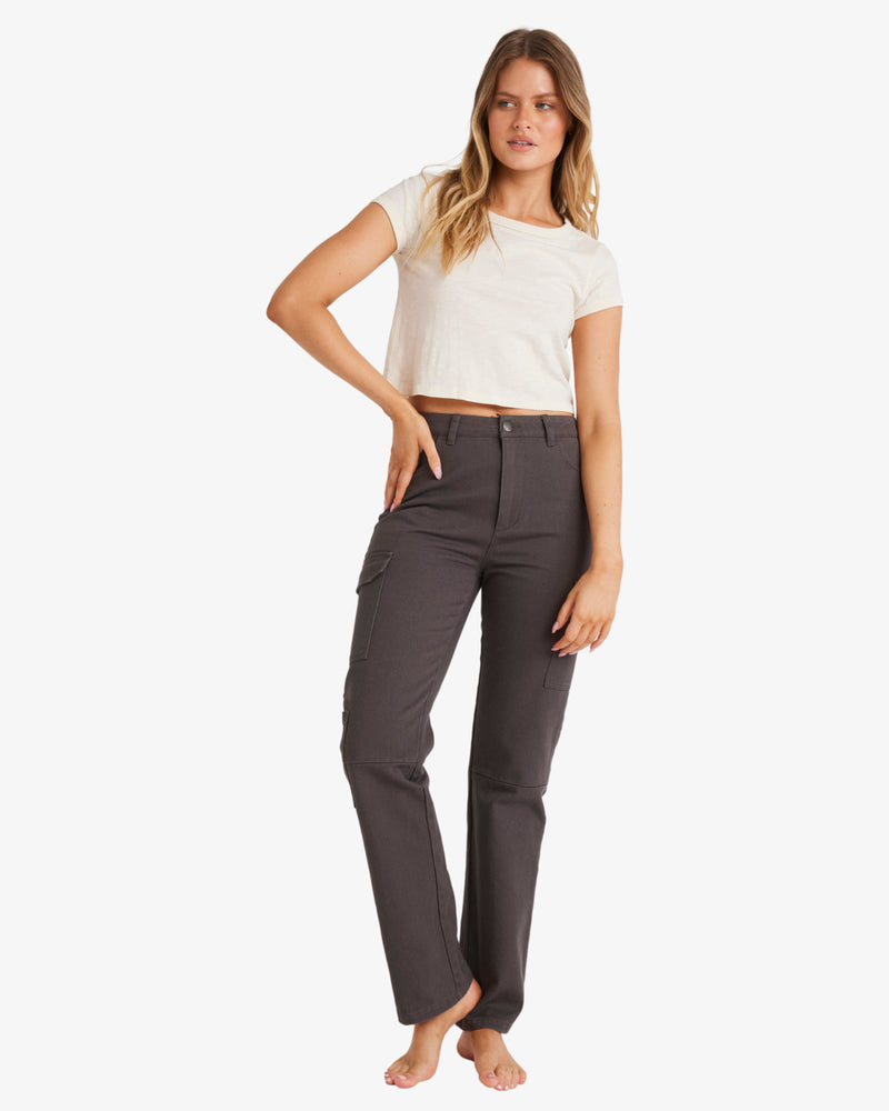 Load image into Gallery viewer, Billabong Women&#39;s Wall To Wall High Waist Jeans Black Sands ABJDP00135_BSD
