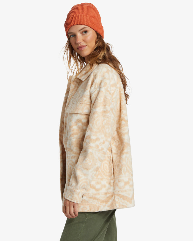 Load image into Gallery viewer, Billabong Women&#39;s Happy Camper Button Down Shacket Wet Sand ABJFT00417-TKD0
