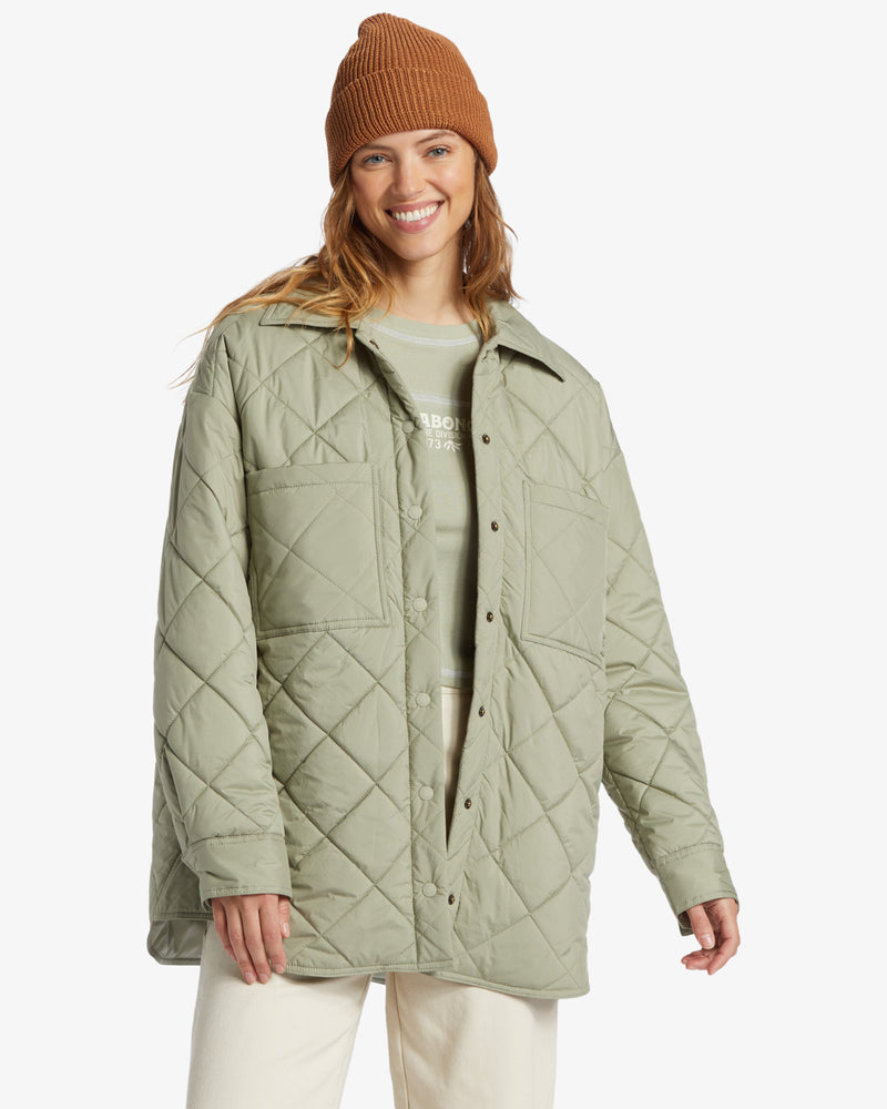 Load image into Gallery viewer, Billabong Women&#39;s Transport Shacket Seagrass ABJJK00187_GHJ0
