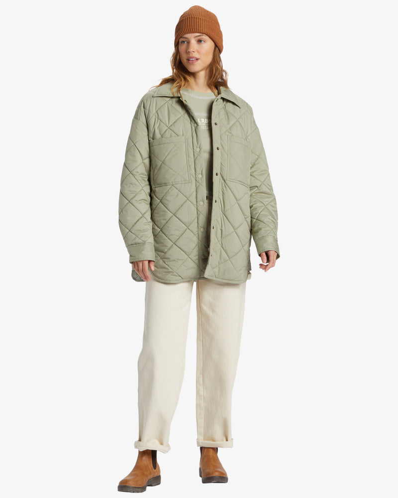 Load image into Gallery viewer, Billabong Women&#39;s Transport Shacket Seagrass ABJJK00187_GHJ0
