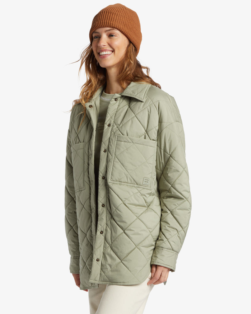 Load image into Gallery viewer, Billabong Women&#39;s Transport Shacket Seagrass ABJJK00187_GHJ0
